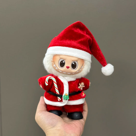 Christmas Outfit & Shoes Set for 6.7-inch (17cm) Vinyl Figures – Labubu & Similar Dolls