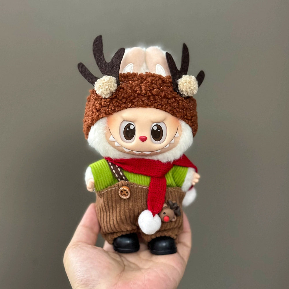 Christmas Outfit & Shoes Set for 6.7-inch (17cm) Vinyl Figures – Labubu & Similar Dolls