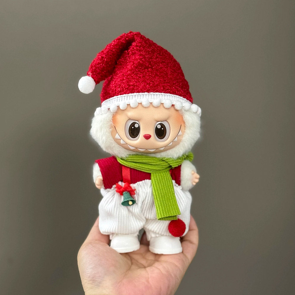 Christmas Outfit & Shoes Set for 6.7-inch (17cm) Vinyl Figures – Labubu & Similar Dolls