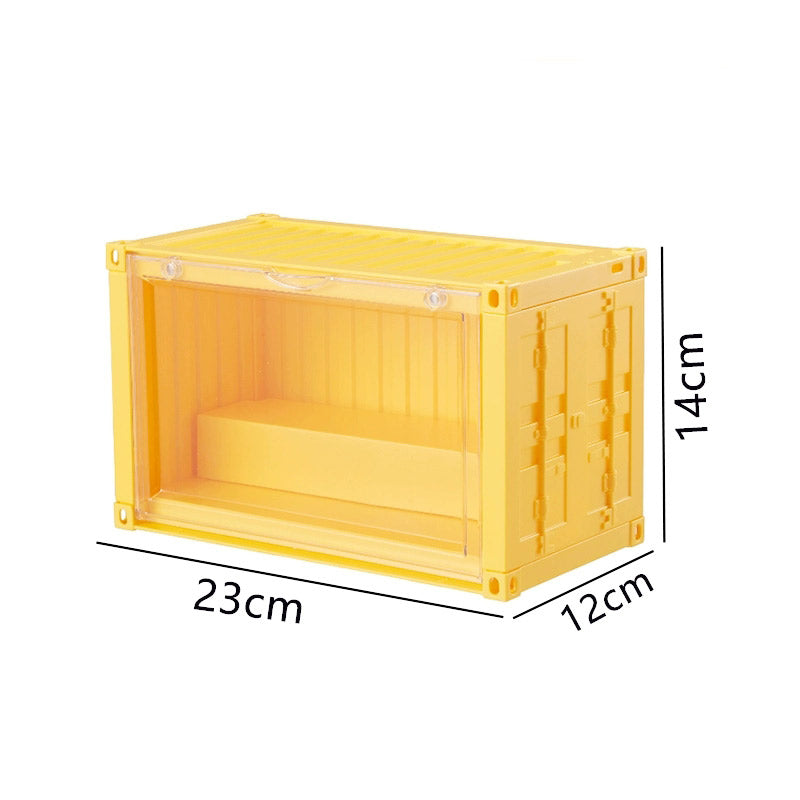 POP MART Blind Box Display Case – Stackable Container Cabinet for Figurines & Collectibles, Transparent Magnetic Door