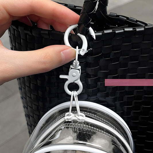 Clear Protective Carrying Case for 15–17cm Labubu Figures – Thickened PVC Dustproof Bag with Double Zippers & Metal Hook