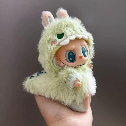 Cute Outfits for 17cm Seated Labubu Keychain Dolls – Clothes Only, Multiple Styles Available