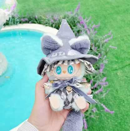 Labubu Wizard Outfit Set for 17cm Figures – Green Cat & Fox Series Clothes