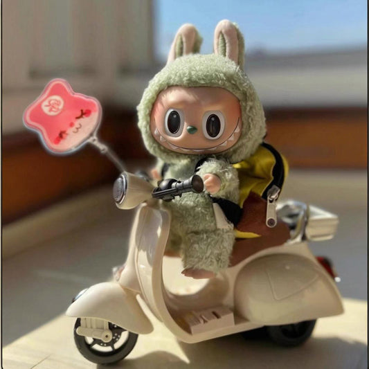 Labubu Electric Toy Motorcycle – Battery-Powered Action Scooter for Soft Vinyl Figures
