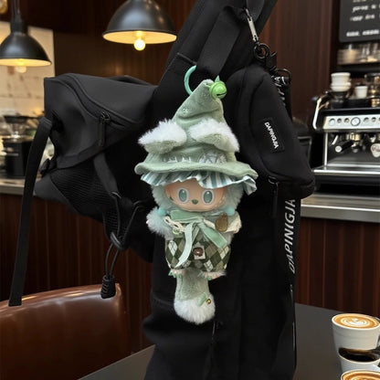 Labubu Wizard Outfit Set for 17cm Figures – Green Cat & Fox Series Clothes