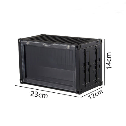 POP MART Blind Box Display Case – Stackable Container Cabinet for Figurines & Collectibles, Transparent Magnetic Door