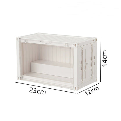 POP MART Blind Box Display Case – Stackable Container Cabinet for Figurines & Collectibles, Transparent Magnetic Door