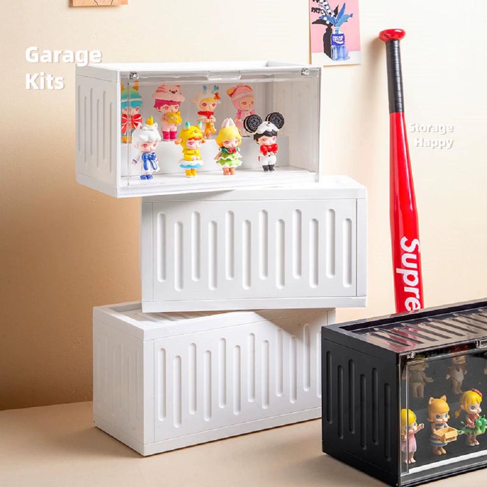 POP MART Blind Box Display Case – Stackable Container Cabinet for Figurines & Collectibles, Transparent Magnetic Door