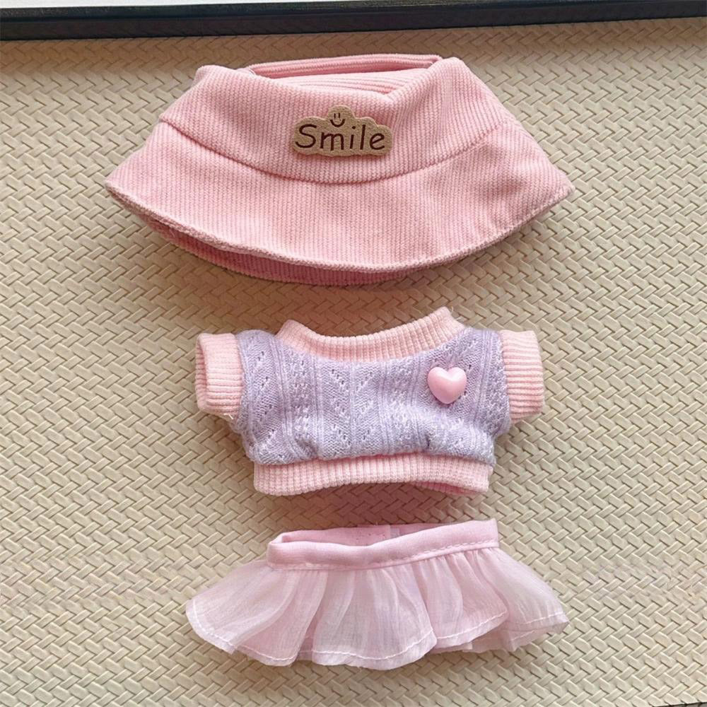 “Sweet Day Out” Outfit Set for 15–17cm Dolls – 6-Piece Pastel Style for Labubu