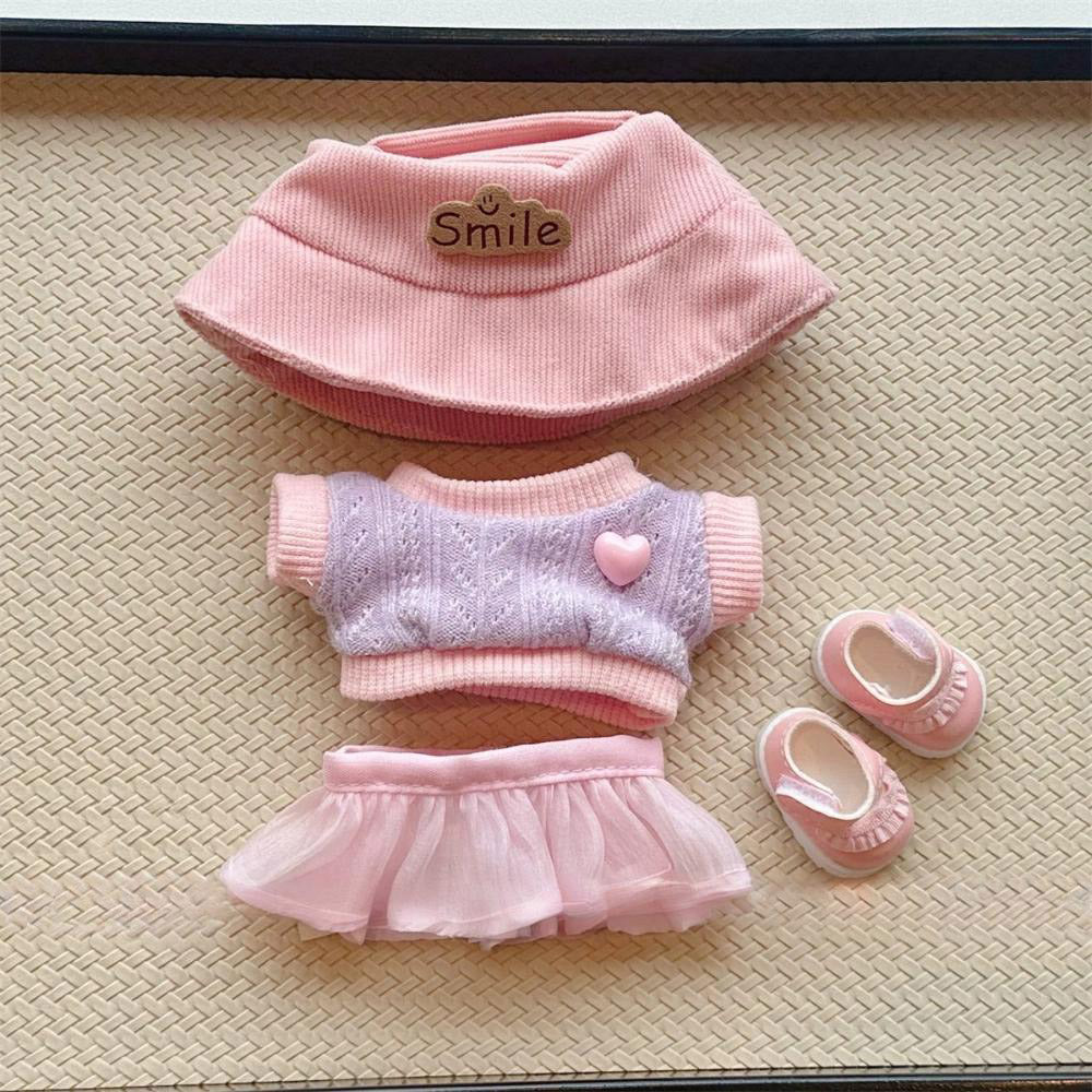 “Sweet Day Out” Outfit Set for 15–17cm Dolls – 6-Piece Pastel Style for Labubu
