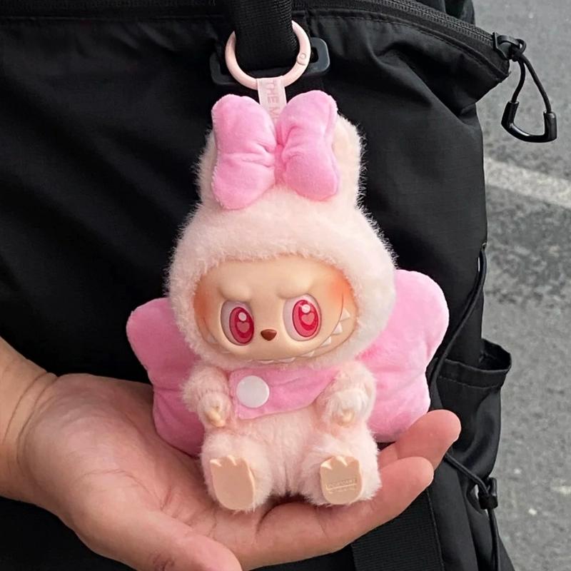 Cute Outfits for 17cm Seated Labubu Keychain Dolls – Clothes Only, Multiple Styles Available