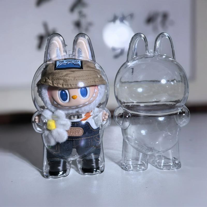 Protective Acrylic Display Case for LABUBU Spring In Wild Plush Pendant